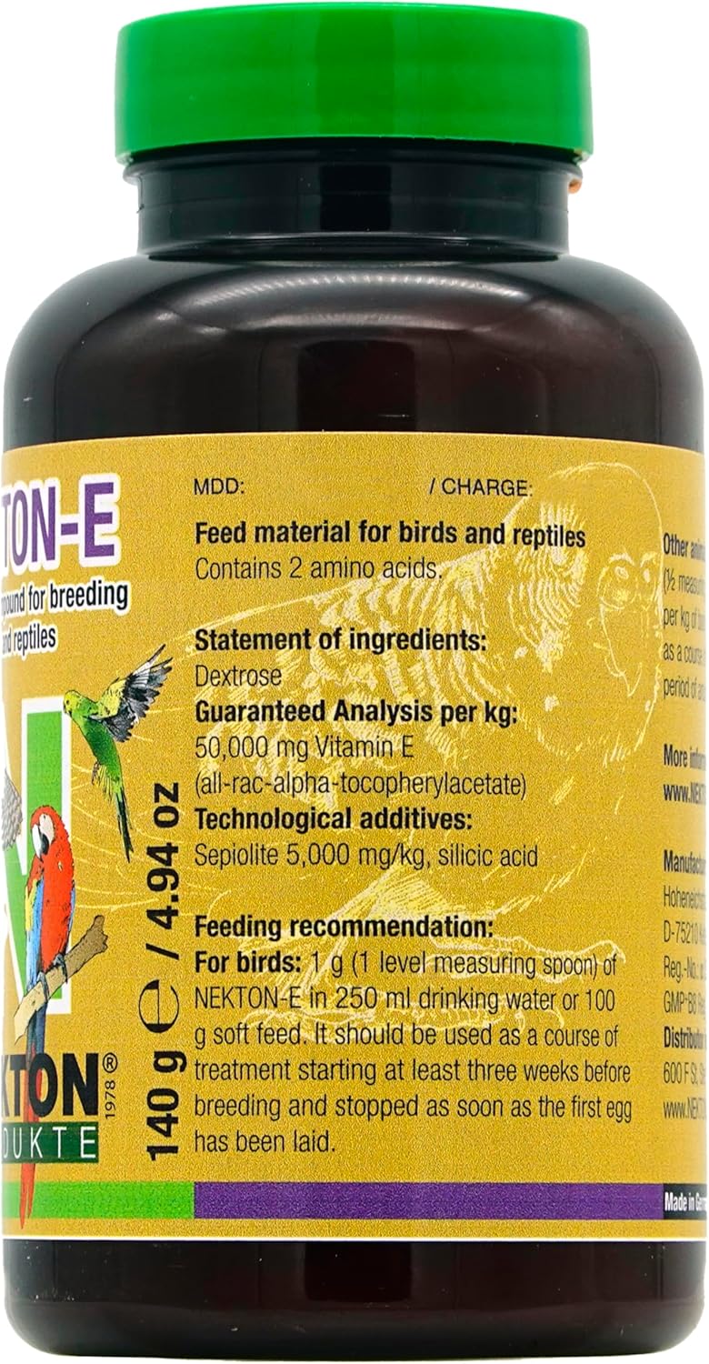 Nekton-E Vitamin E Supplement for Birds and Reptiles - 140g - Image 2